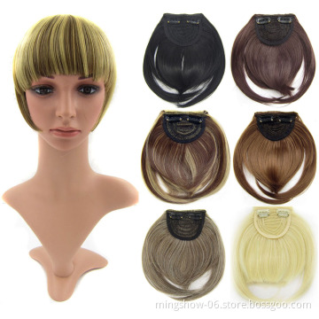 Synthetic bang hair piece natural hair topper with bangs